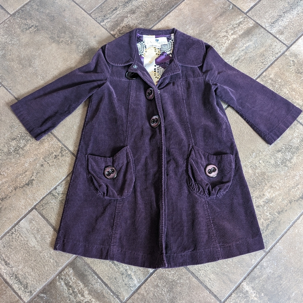Jolt Vintage Corduroy Swing Jacket Fall Cottagecore Boho Chic Size S Purple 💜